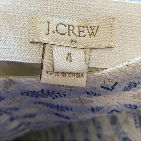 NWT J. Crew metallic skater skirt geometric print - Picture 8 of 9